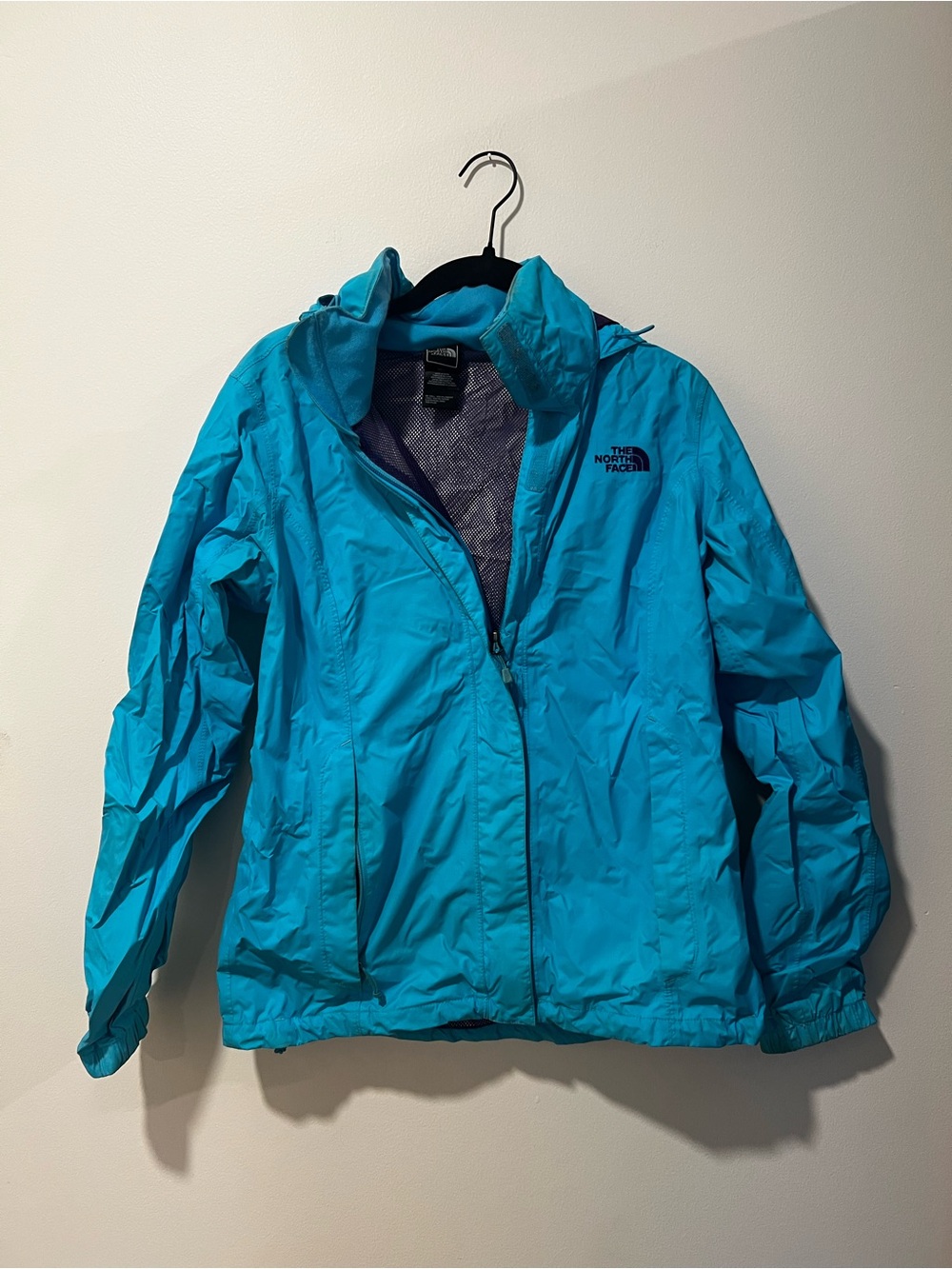 The North Face Women's Bright Turquoise Waterproof Shell Jacket
